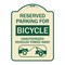 Signmission Reserved Parking for Bicycle Unauthorized Vehicles Towed Away Alum Sign, 24" x 18", TG-1824-23131 A-DES-TG-1824-23131 - alternate 1
